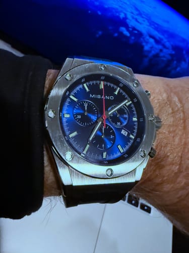 Customer photo review of Blue Dial & Silicone Strap