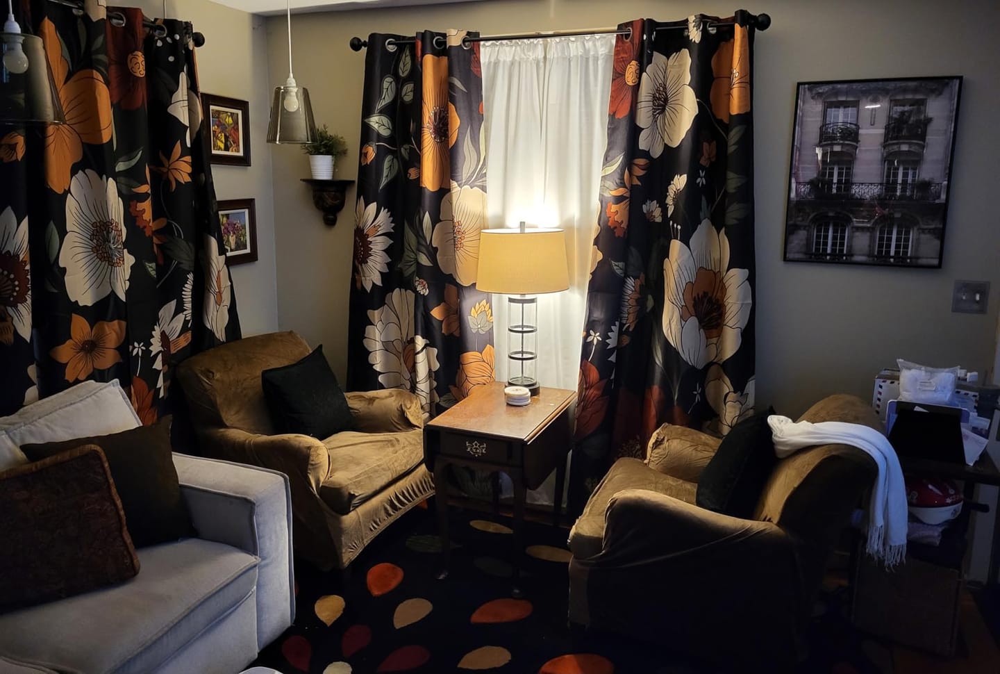 Customer photo review of Hannah Floral Blackout Curtains