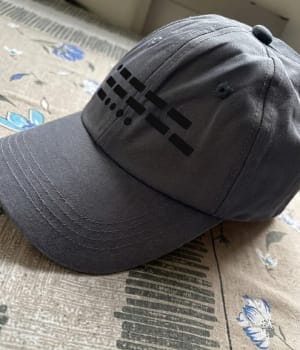 Customer photo review of 106 Morse Code-Grey Cap