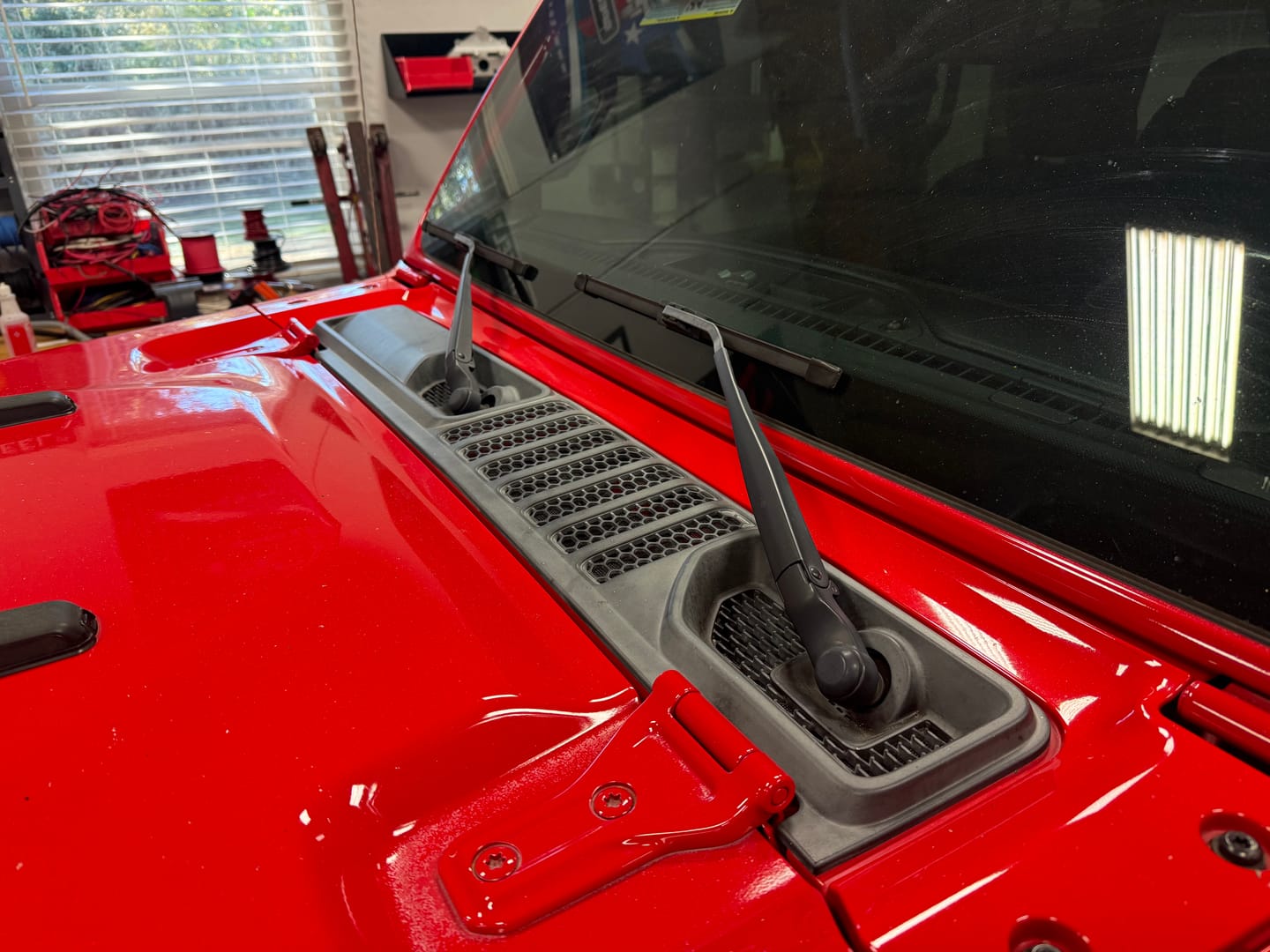 Customer photo review of Raptorized OEM Cowl Wiper Panel for Jeep JL JT 2018+