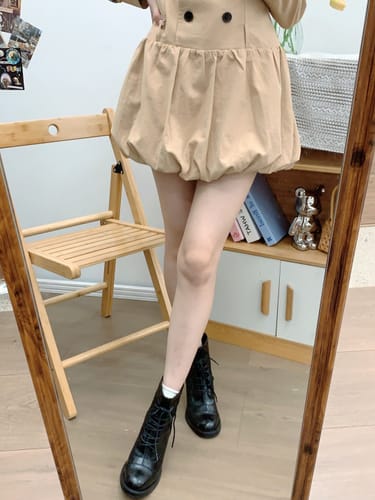 Customer photo review of Lace Up Martin Ankle Boots High Heel Slim Fit Back Zipper 2025 New Style