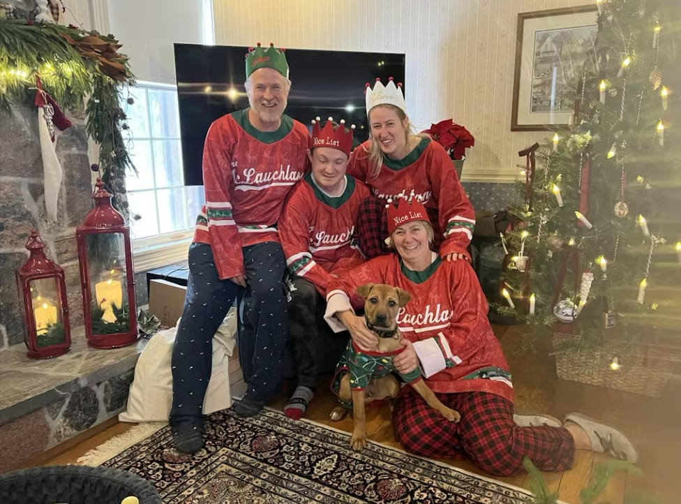 Customer photo review of Family Christmas Custom Hockey Jersey