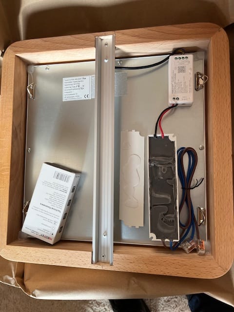 Customer photo review of Designer-Deckenlampe aus Massivholz, LED-Deckenfluter – Ida