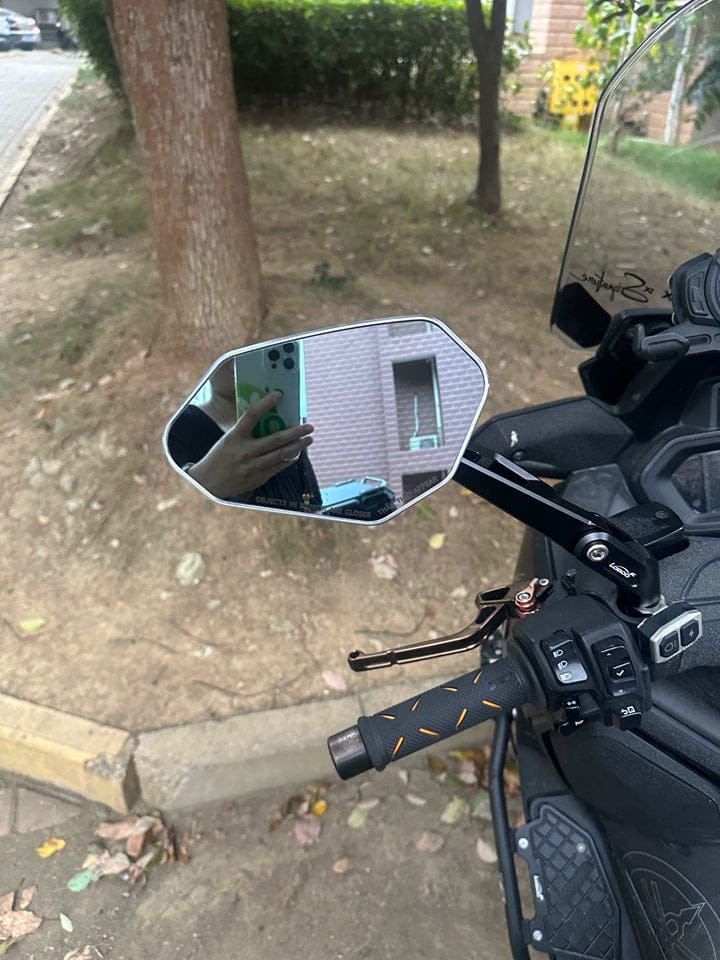 Customer photo review of LOBOO RM02 CNC Foldable Mirrors for Adventure Bikes | Anti-Glare Wide Angle Lens