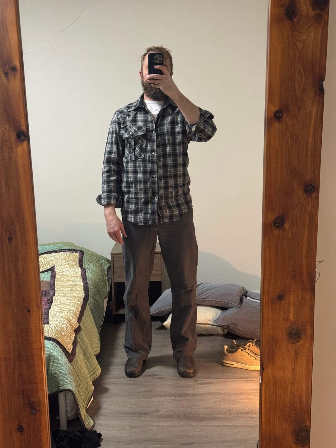 Customer photo review of Men's Flannel Shirt (5 Designs)