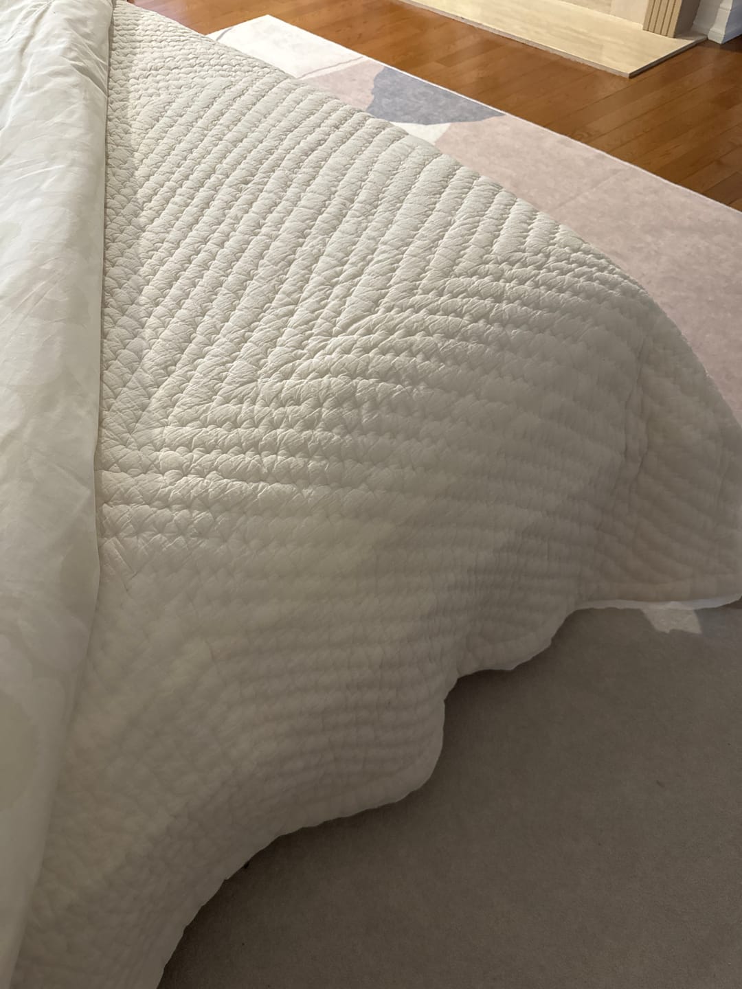 Customer photo review of White Handstitched Organic Quilt