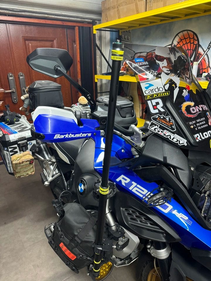 Customer photo review of LOBOO RM02 CNC Foldable Mirrors for Adventure Bikes | Anti-Glare Wide Angle Lens