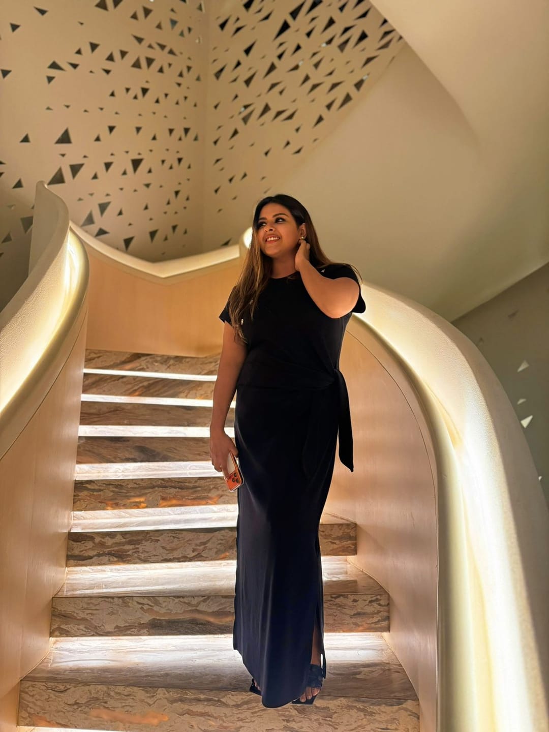 Customer photo review of iCotton Eye Catcher Drape Dress