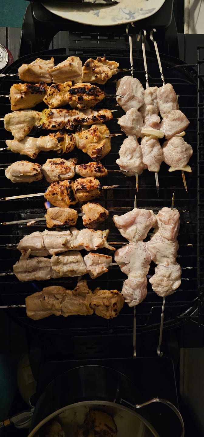 Customer photo review of Schweine-Schaschlik Klassiker – mit Zwiebeln, Pfeffer & Essig | mySchaschlik