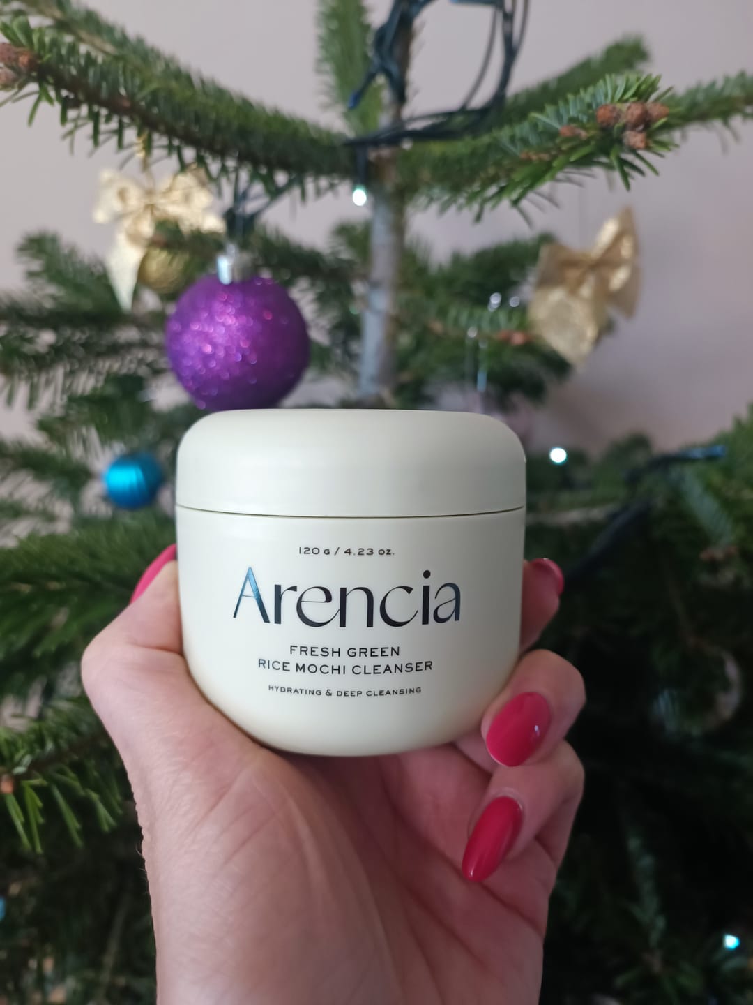 Customer photo review of Attīrošs līdzeklis ar zaļo tēju un Āzijas centellu Arencia Fresh Green Rice Mochi Cleanser
