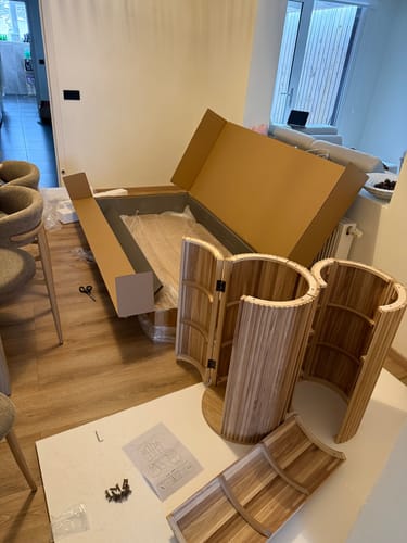 Customer photo review of PIREUS - Table a manger ovale 6 personnes en pin massif D120