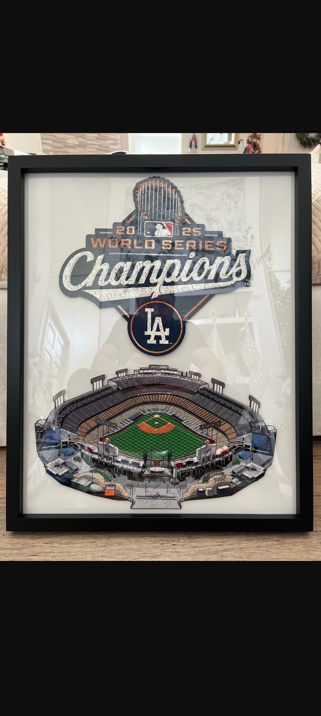Customer photo review of Los Angeles Dodgers™ Dodgers Stadium - Wooden Puzzle