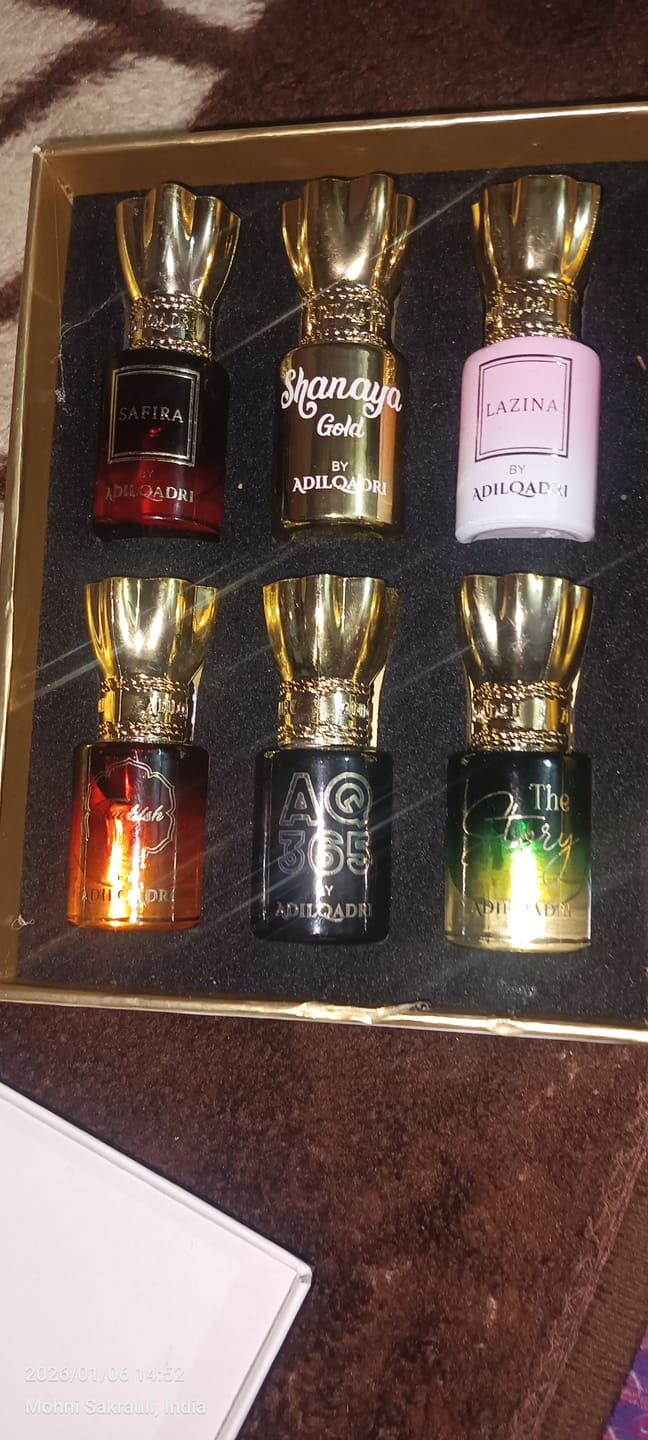 Customer photo review of Essensia Luxury Attar Perfume Gift Set (6 x 5.5Ml)