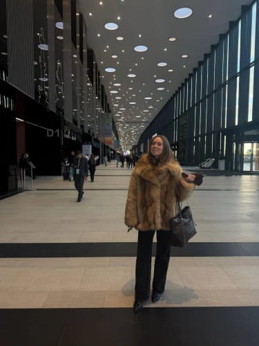 Customer photo review of Cattleya Faux Fur Coat