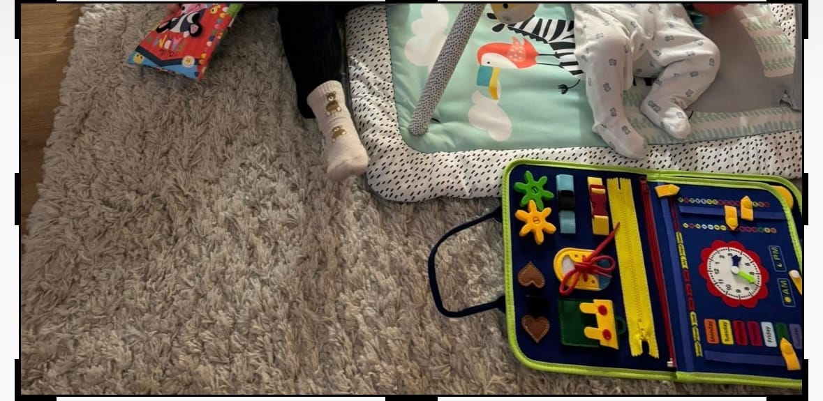 Customer photo review of BusyNest – Sensory Play Board for Little Learners