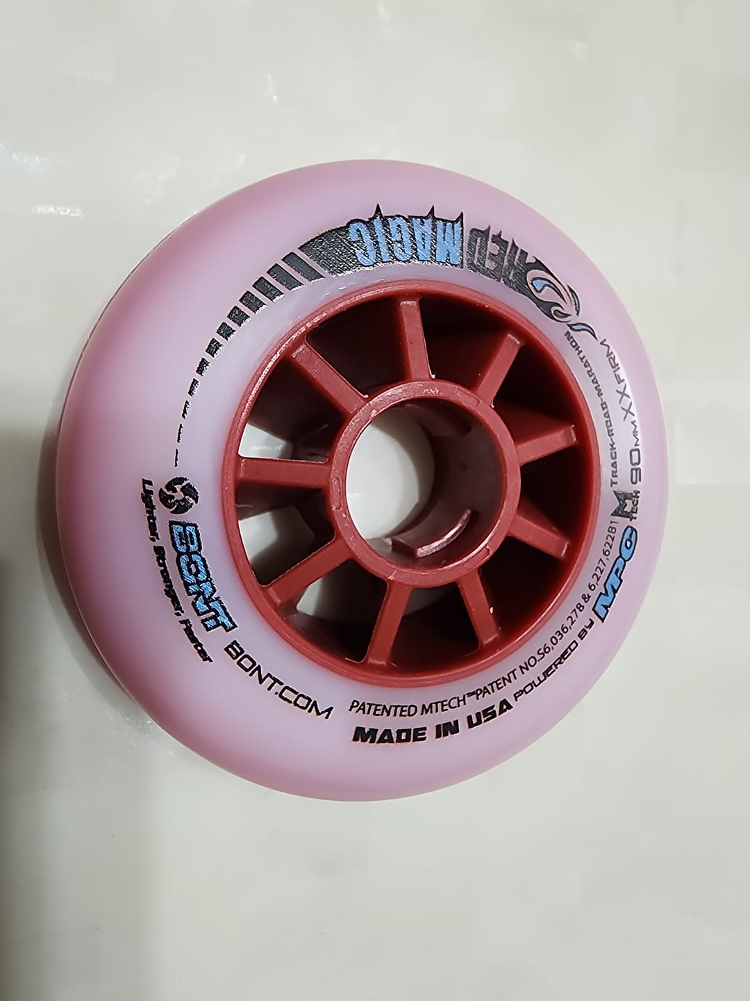 Customer photo review of Red Magic Inline Skate Wheel
