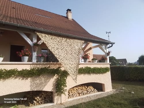 Customer photo review of Red de camuflaje triangular beige