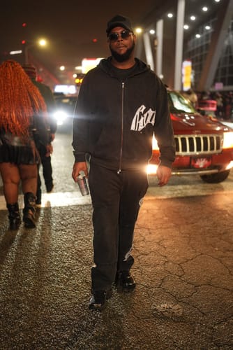 Customer photo review of Godspeed OG Logo Sweatsuit V2 Black/Silver Satin