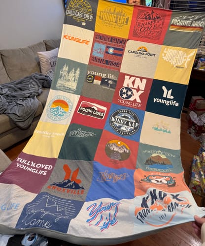Customer photo review of Classic T-Shirt Blanket