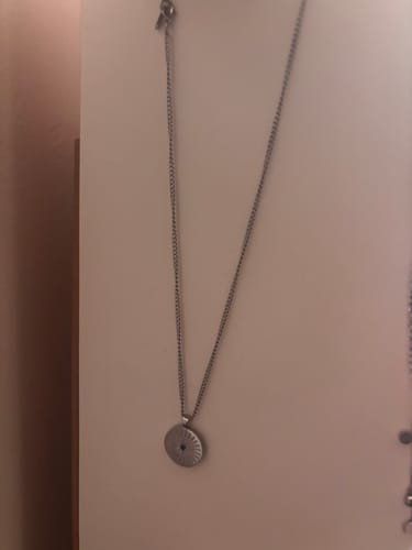 Customer photo review of Izzy Star Pendant Necklace Blue & Silver