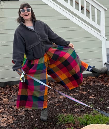 Customer photo review of FRIDA PANTS | MULTI CHEX