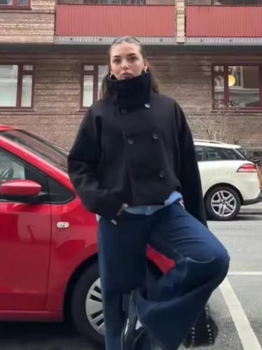 Customer photo review of Ezra elegant Jacket with Stand Collar