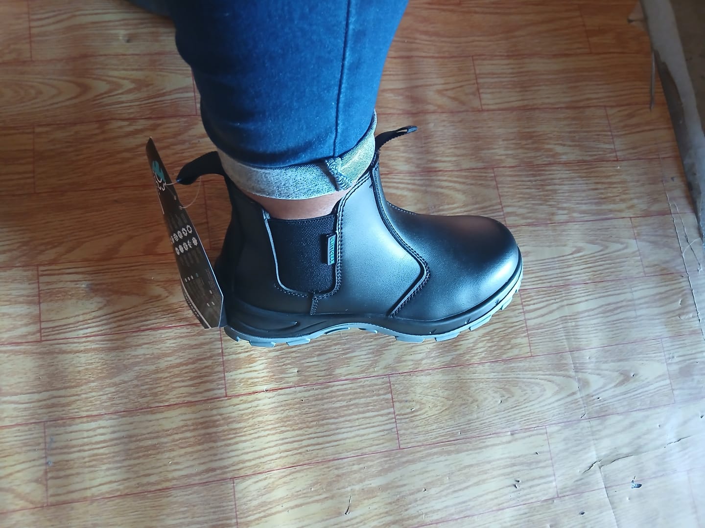 Customer photo review of Grittgear Mangano S1 Leather Safety Boot - Black