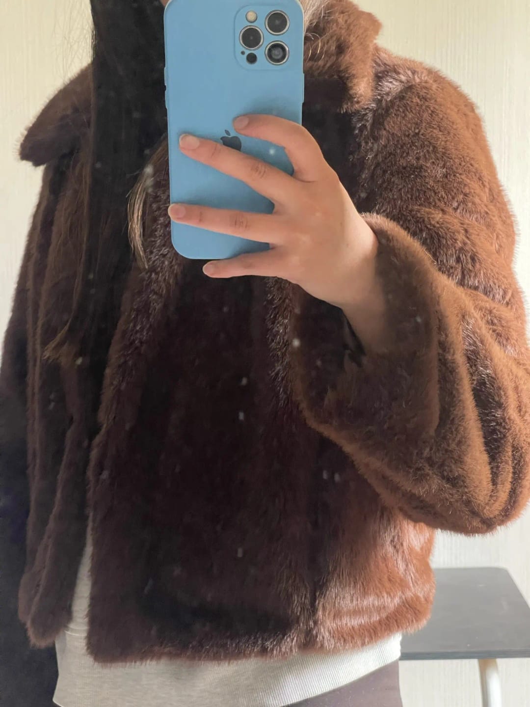 Customer photo review of Brittany Faux Fur Jacket