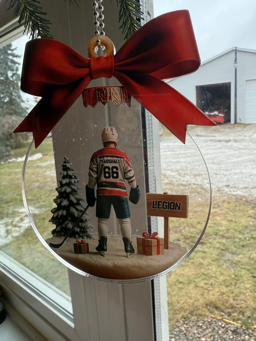 Customer photo review of Hockey Team - Personalized Christmas Acrylic Ornament