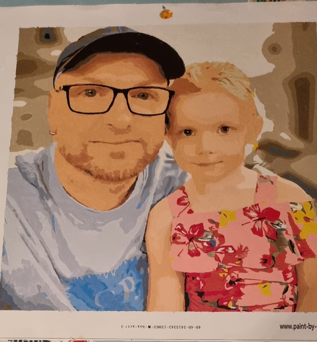 Customer photo review of Custom Paint By Numbers Kit | Just Upload Your Photo!