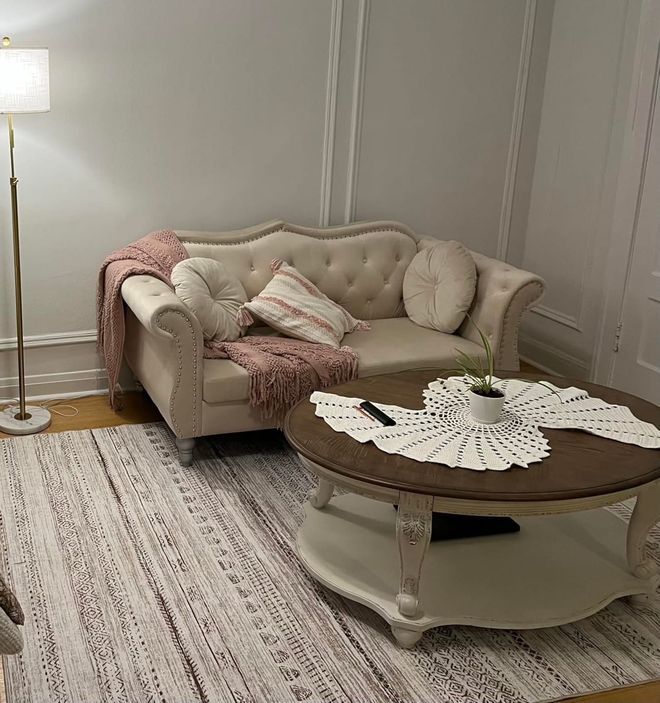 Customer photo review of Nebula Washable Area Rug - Brown/White