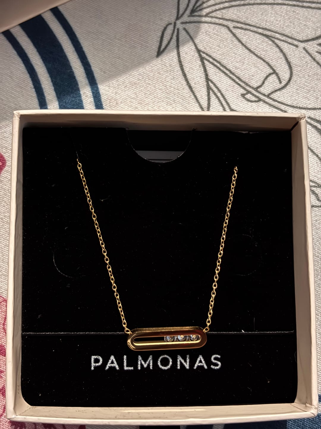 Customer photo review of Stones Bar Necklace