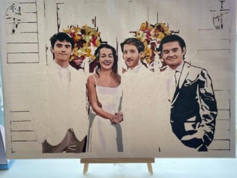 Customer photo review of Custom Portrait Paint By Numbers