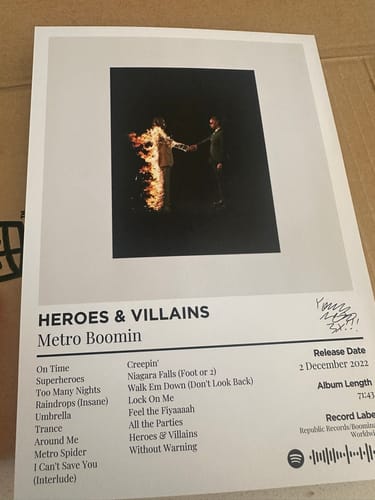 Customer photo review of HEROES & VILLAINS