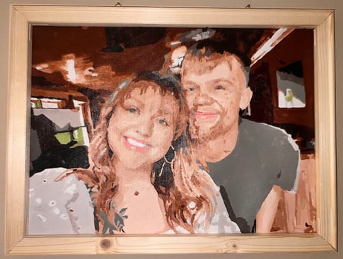 Customer photo review of Custom Portrait Paint By Numbers