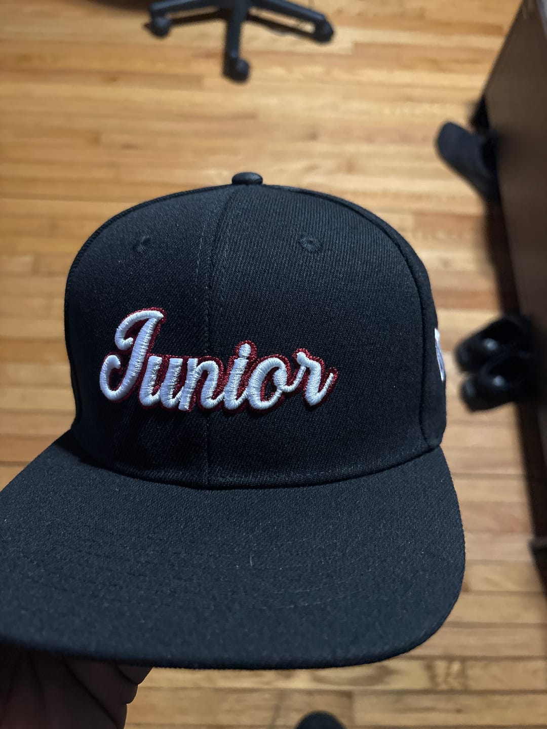 Customer photo review of Custom Black 3D Puff Embroidery Flat Embroidery Casual Sport Baseball Cap