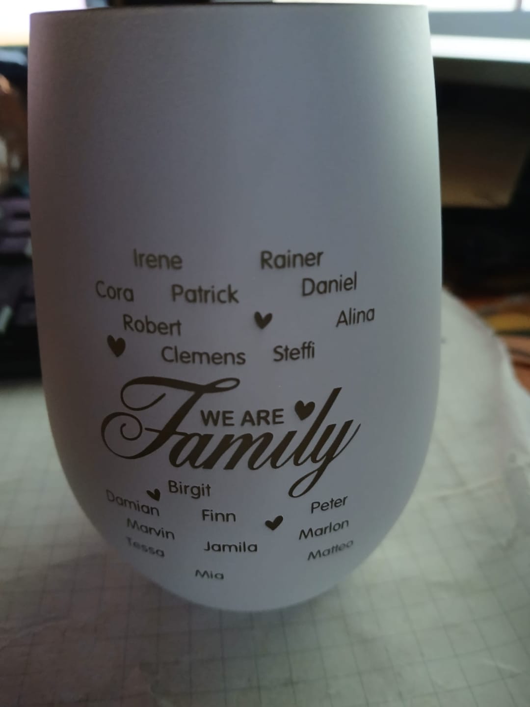 Customer photo review of We are Family - Familien-Windlicht