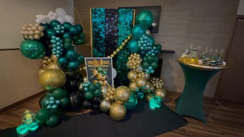 Customer photo review of Double Layer Square Balloon Stand Birthday Party Decor