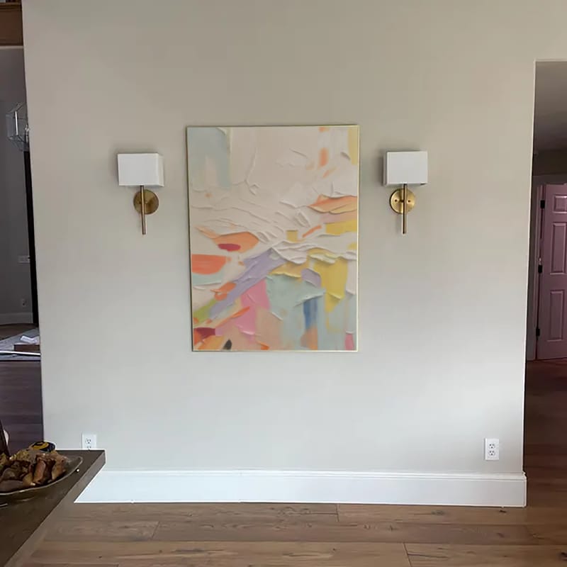 Customer photo review of Colorful Abstract Textured Painting Canvas #AT007