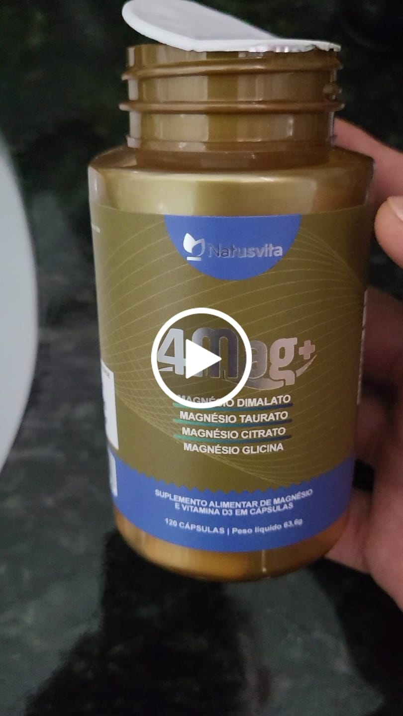 Customer video review of 4MAG (Magnésio Glicina, Dimalato, Citrato e L-Taurato) 120 cápsulas