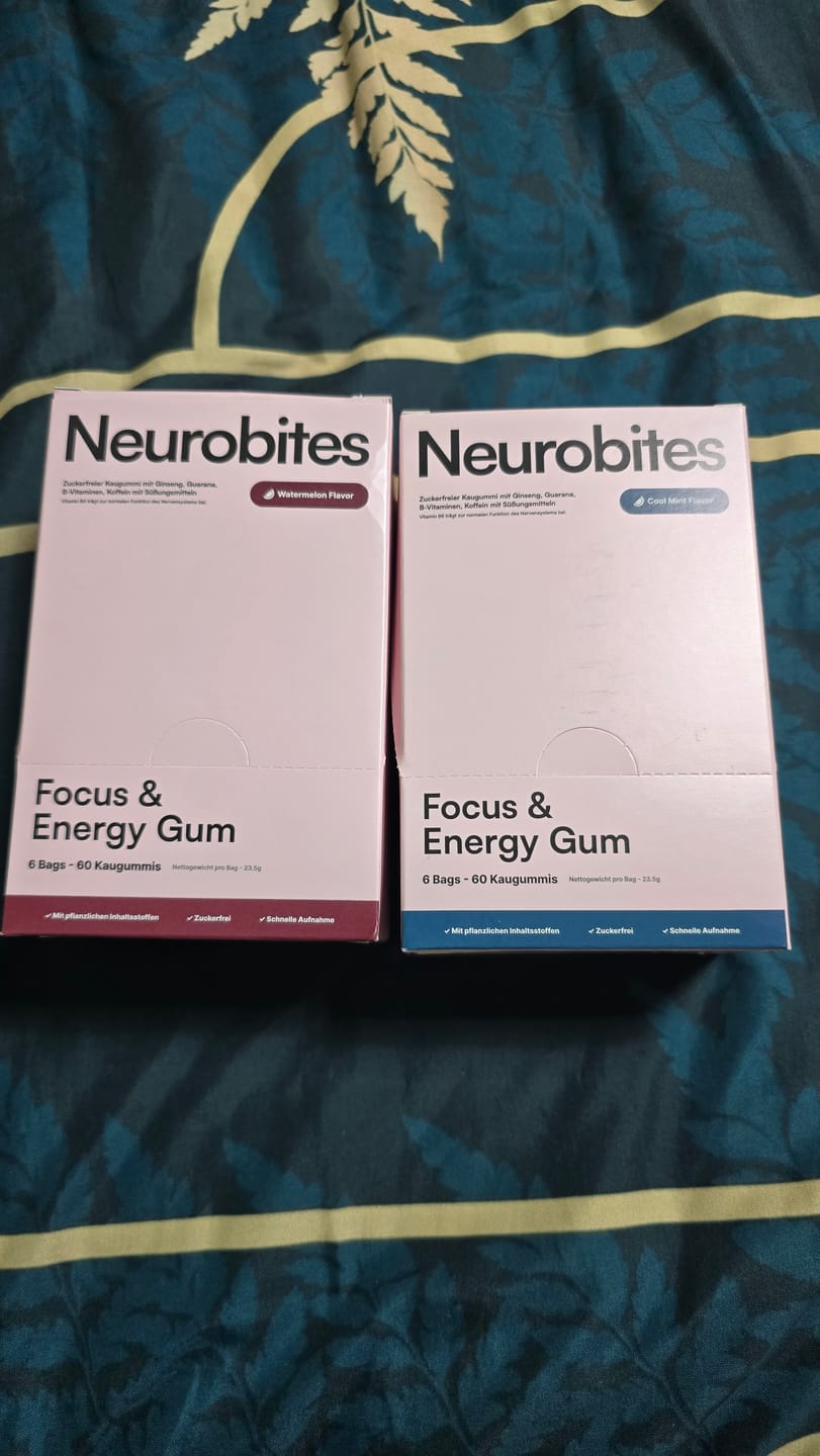 Customer photo review of Neurobites® Focus & Energy Gum (Performance-Starterpaket)