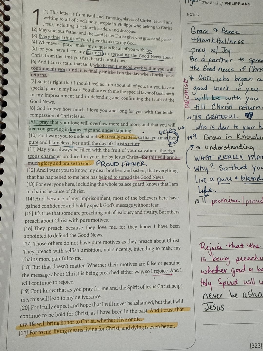 Customer photo review of Spiral Bible™ - NLT - New Testament - Mountains (Hardcover)