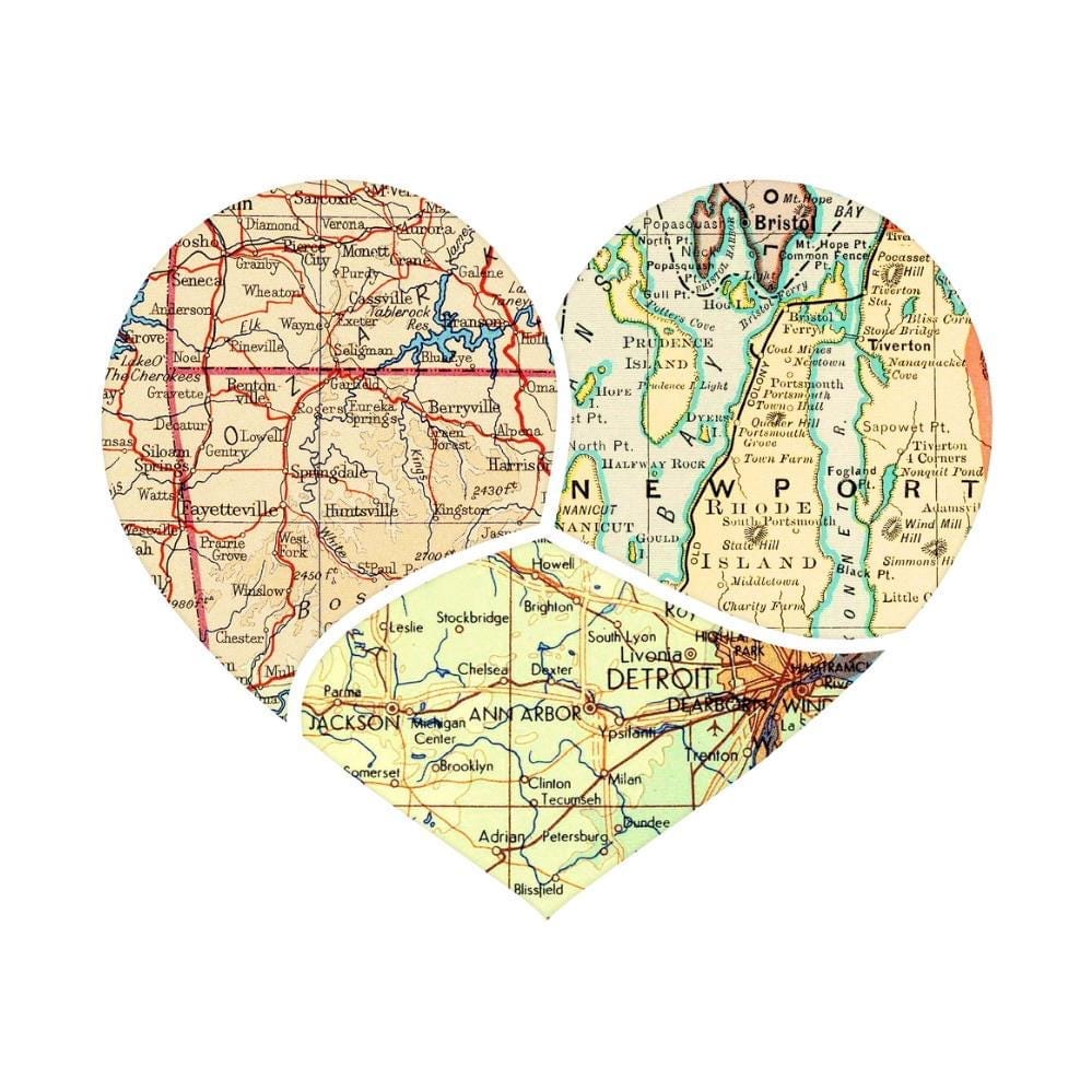 Customer photo review of Personalized Heart Map Print