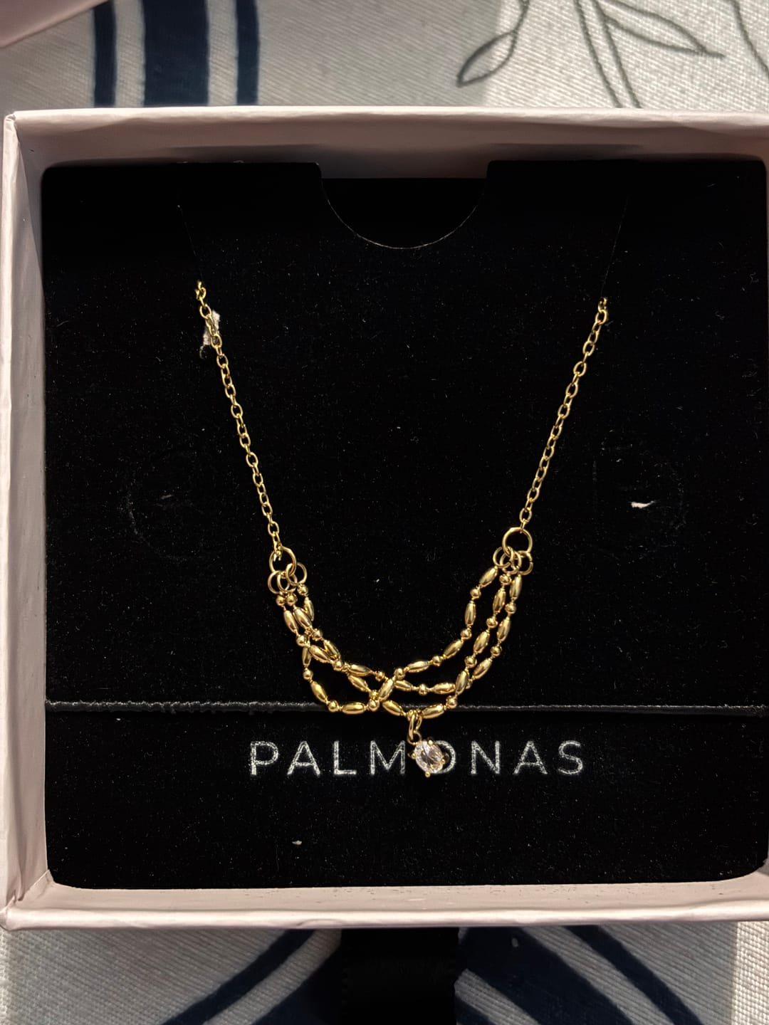Customer photo review of Vintage Vibe Gold Necklace