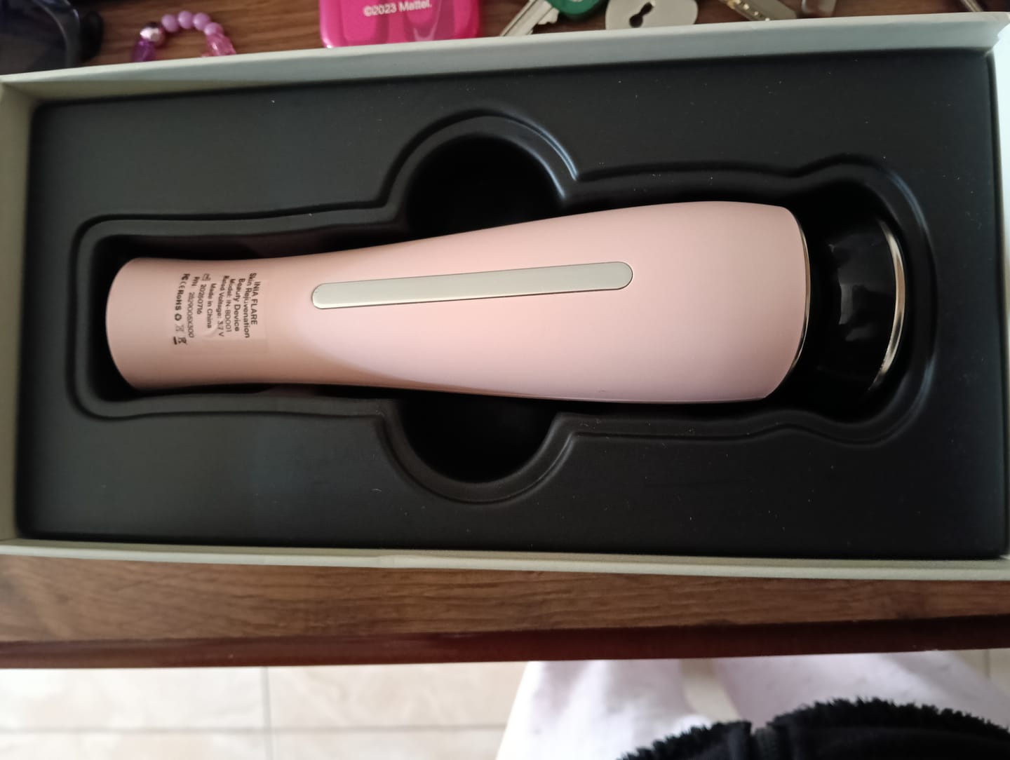 Customer photo review of INIA FLARE Dispositivo Facial de Microcorriente