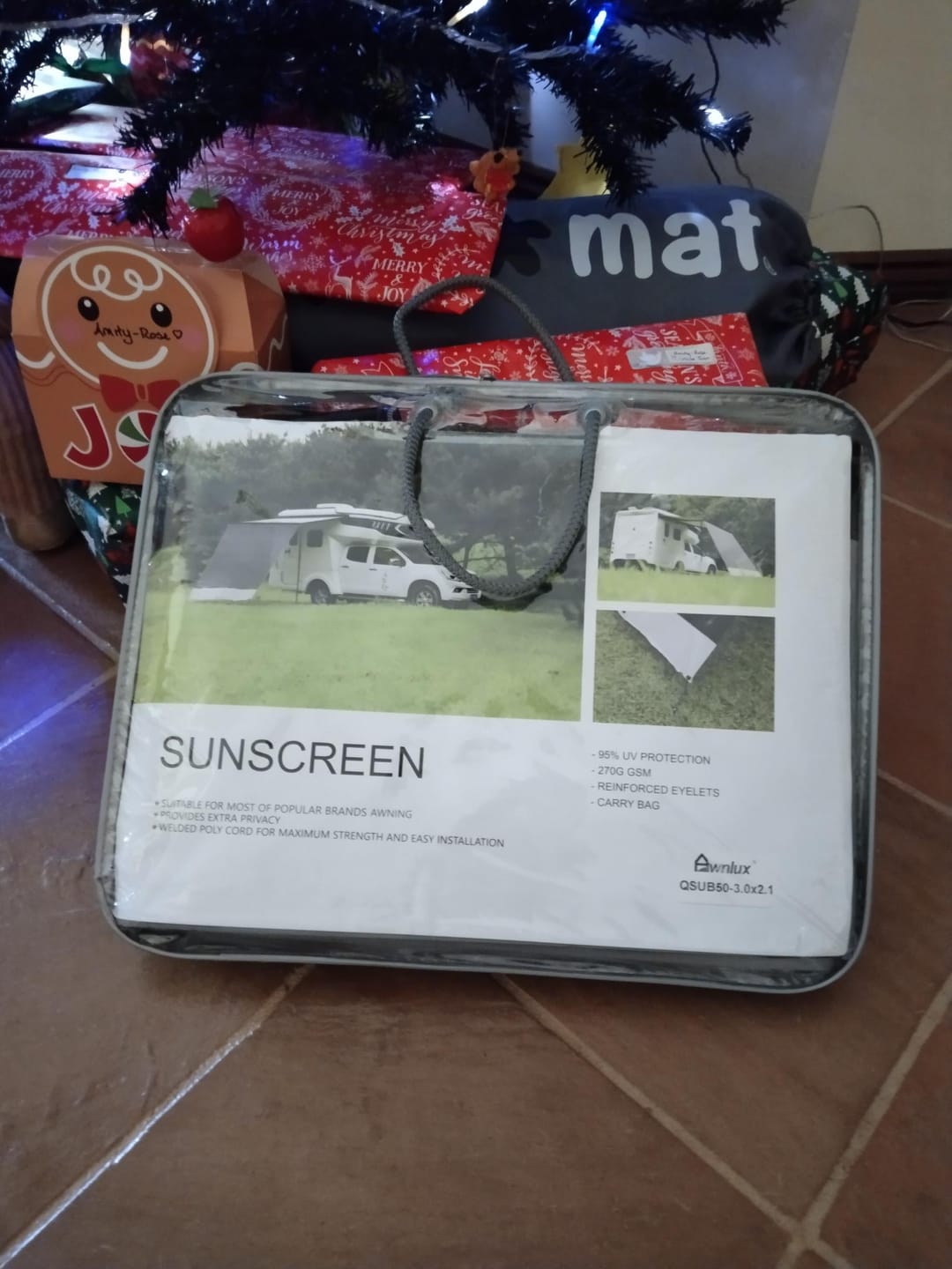 Customer photo review of Caravan Awning Privacy Sun Shade Screen