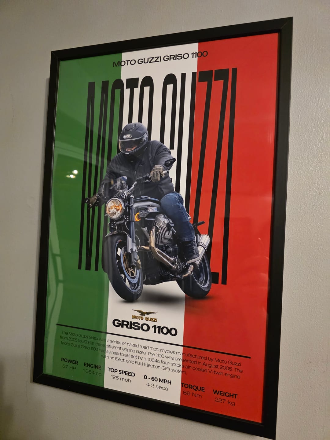 Customer photo review of Modern Custom Motorcycle Poster – Artist Handmade