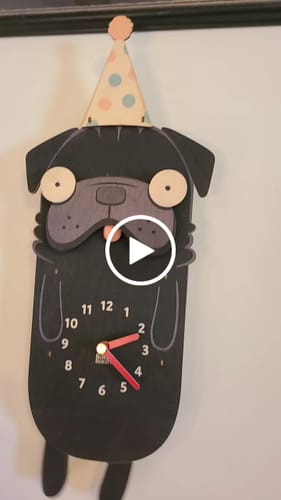 Customer video review of Penny the Pug Pendulum Clock