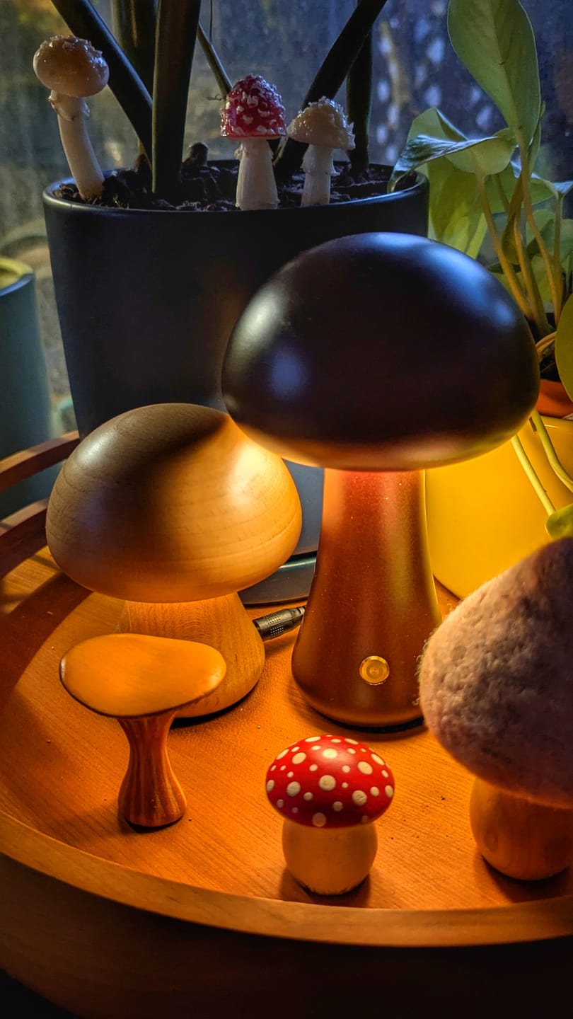Customer photo review of Ladin Mushroom Table Lamp