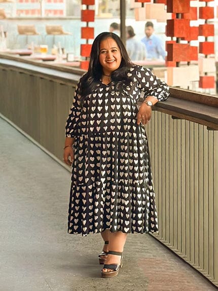 Customer photo review of Lover Black Modal Maxi Dress